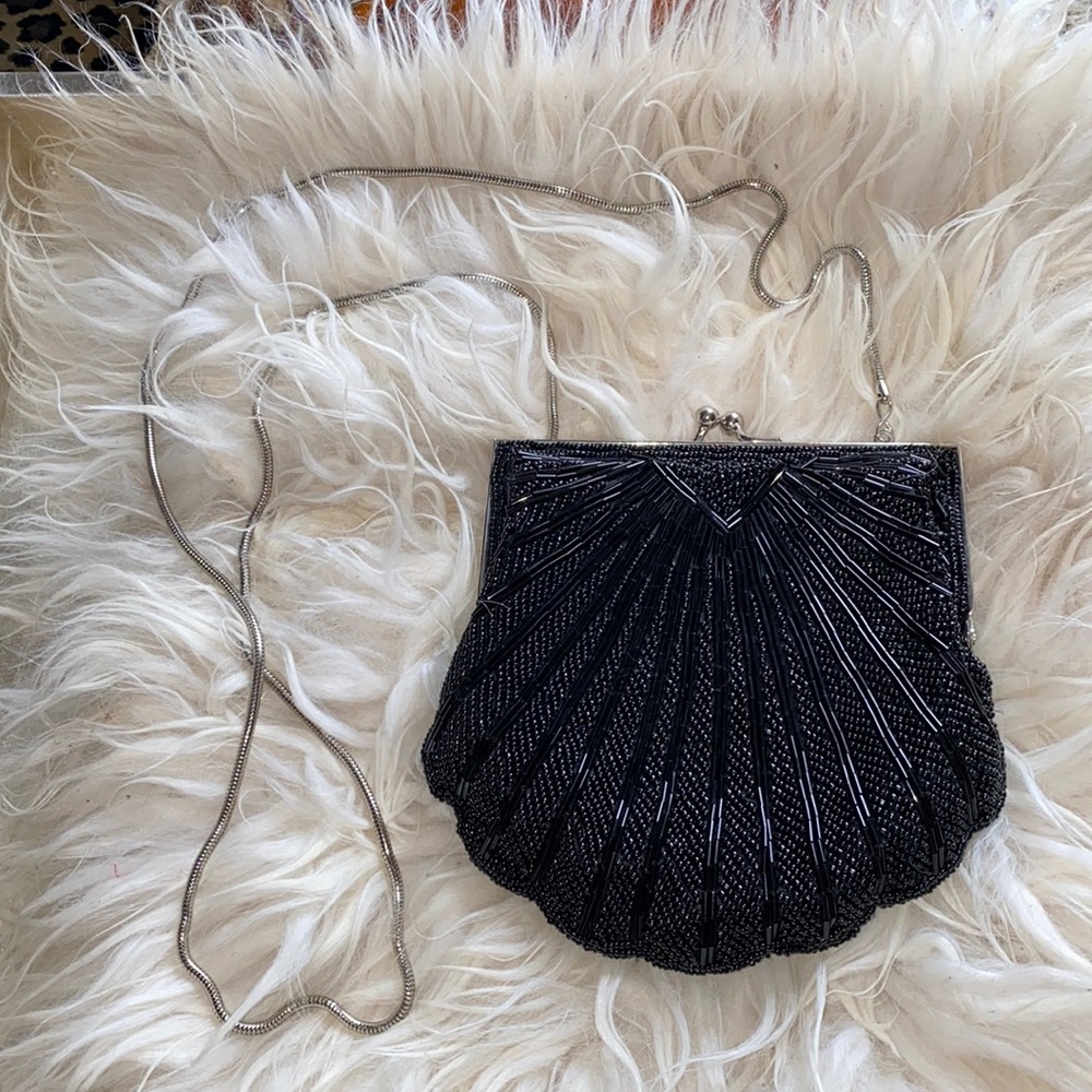 Rebecca Malone | Beaded shell cocktail 20s purse